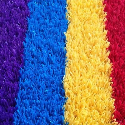 Rosso Giallo Blu Violare Artificiale Bambini Erba Piana Arcobaleno Pista Densità 22050 punti/mq