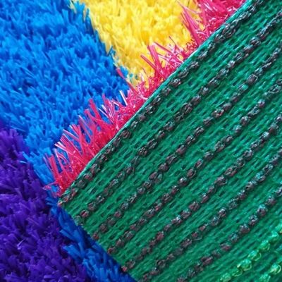 Rosso Giallo Blu Violare Artificiale Bambini Erba Piana Arcobaleno Pista Densità 22050 punti/mq