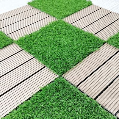 Commerciale piastrelle di erba artificiale Interlocking Design 3/8 pollici Gauge DIY Pet Lawn Mat