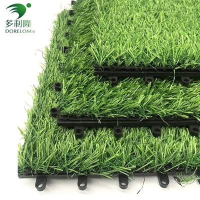 Piastrelle di erba artificiale 30x30cm 3cm Alte Pacco di fieno Verde Adatto per interni ed esterni
