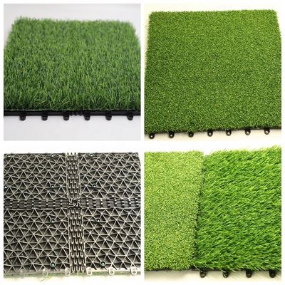 25-60 mm altezza di pila piastrelle di erba artificiale con doppio supporto in PU