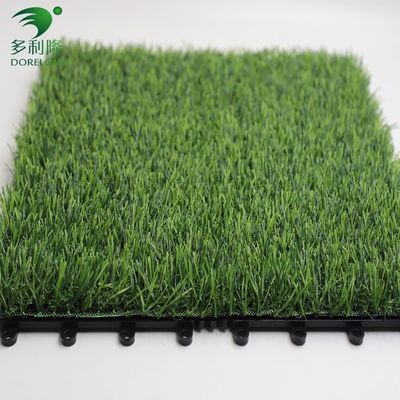 25-60 mm altezza di pila piastrelle di erba artificiale con doppio supporto in PU