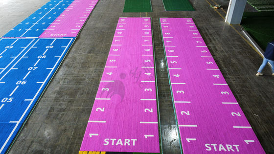 Piana di ginnastica di erba artificiale verde pre-confezionata per palestra pista di corsa Power Sledding 15mm Altezza del palo