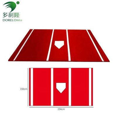 Baseball di erba sintetica Red Batting Mat 12 'x 6' per pad di pratica di colpo residenziale