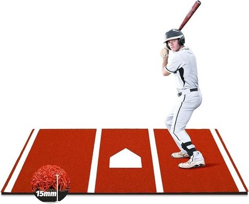 Matto da battuta di baseball non scivolo interno/esterno Matto da battuta portatile di softball con piastra di casa