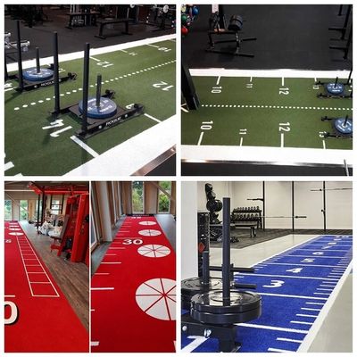 Double PP NET PU supporto di erba artificiale verde per palestra fitness pavimenti da cinese