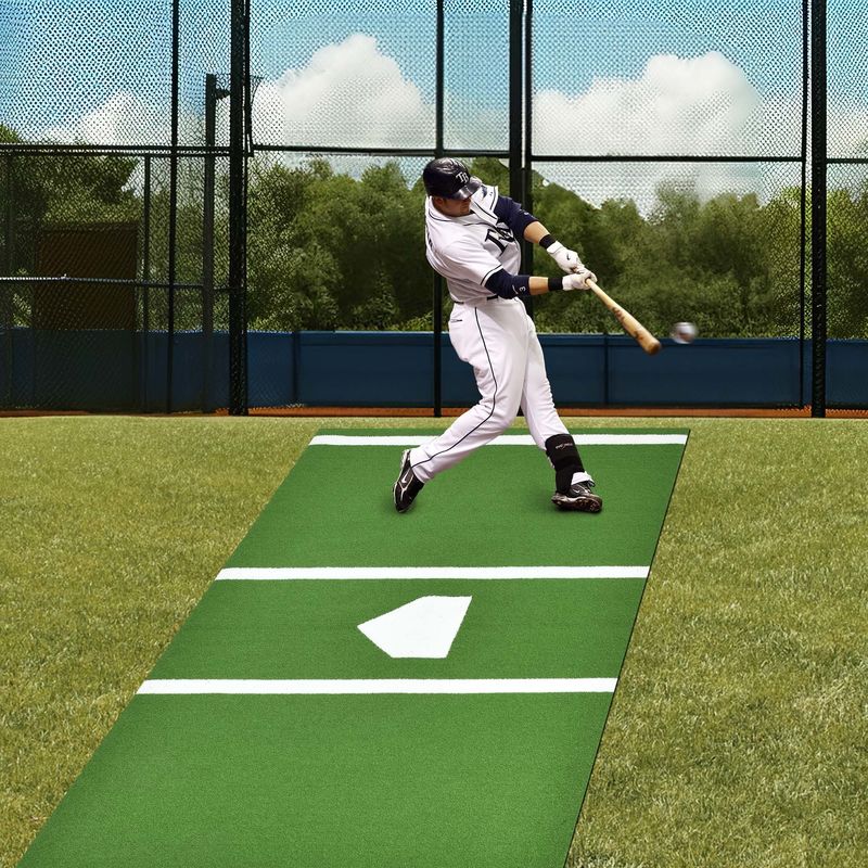 Home Plate Batting migliorato con 5ft*8ft Pro-Model Hitting Mat e erba artificiale